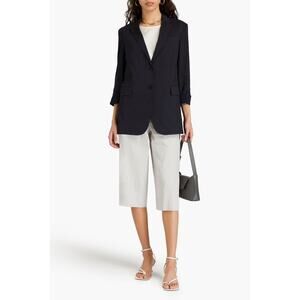 THEORY Rolled Sleeve Linen Blend Boyfriend Blazer Jacket NWT